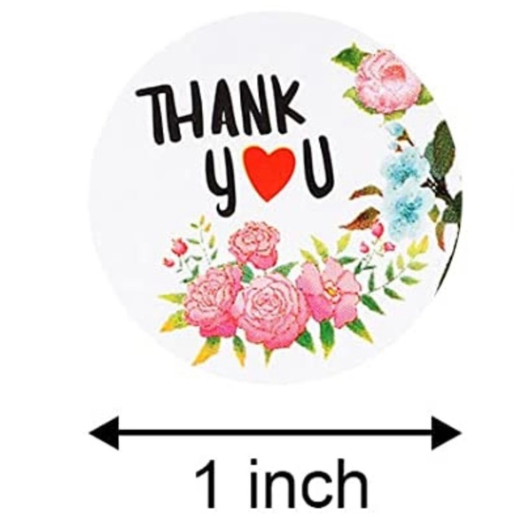 Set of 50 Thank You Stickers | 1” | Variety of Designs - Picture 2 of 12